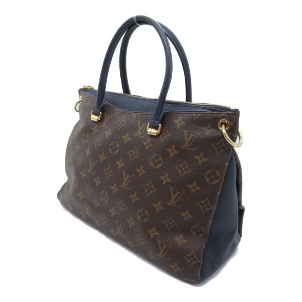 2118800096524 4 Louis Vuitton Womens Pallas 2 Way Shoulder Bag PVC Coated Canvas Monogram Brown