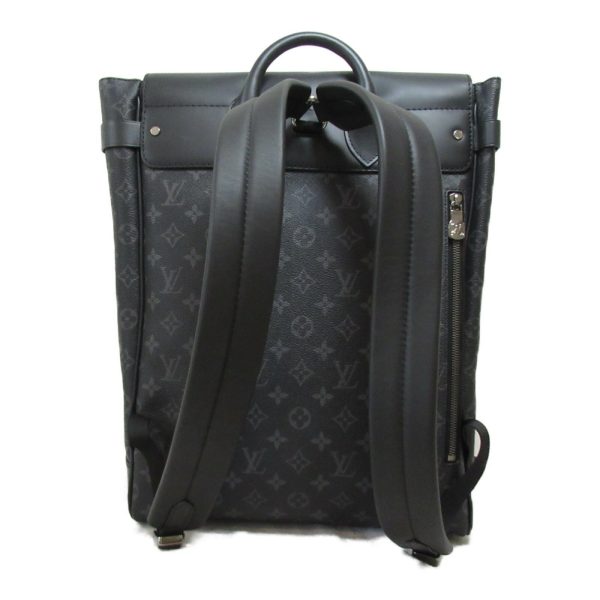 2118900032453 4 Louis Vuitton Steamer Backpack PVC Coated Canvas Monogram Eclipse Rucksack Bag Black