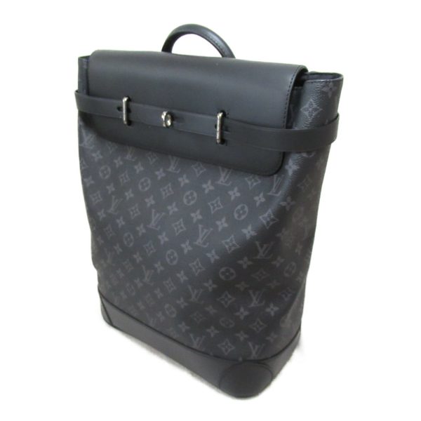 2118900032453 5 Louis Vuitton Steamer Backpack PVC Coated Canvas Monogram Eclipse Rucksack Bag Black
