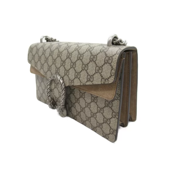 2119900007878 5 Gucci Dionysus GG Small Chain Canvas Shoulder Bag Beige