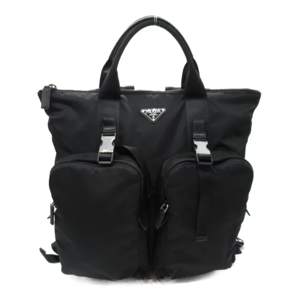 2119900007946 4 PRADA Womens Nylon Backpack Black