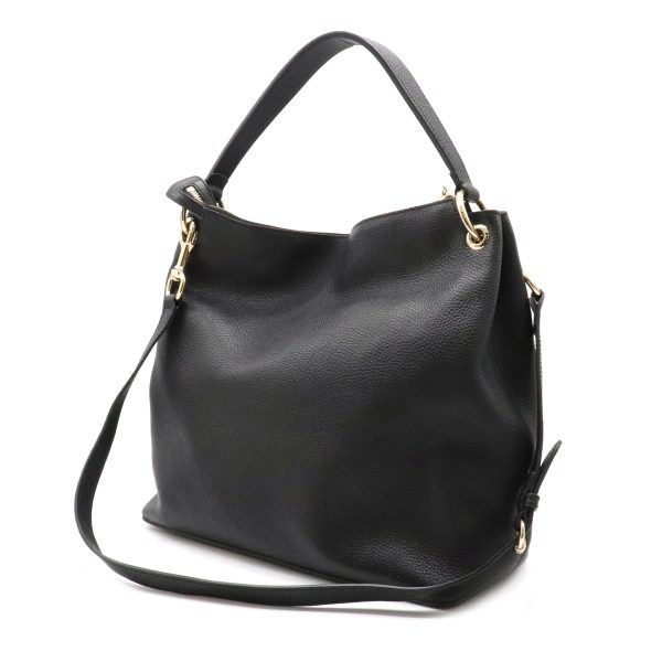 22080751 1 GUCCI Soho Fringe Leather Shoulder Bag Black