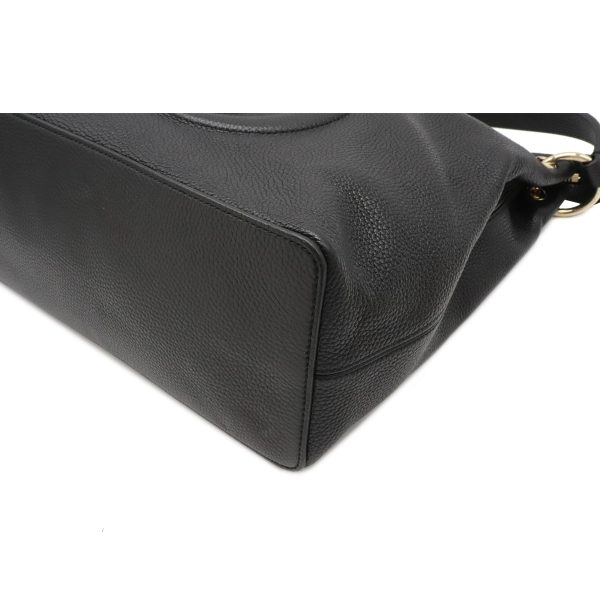 22080751 2 GUCCI Soho Fringe Leather Shoulder Bag Black