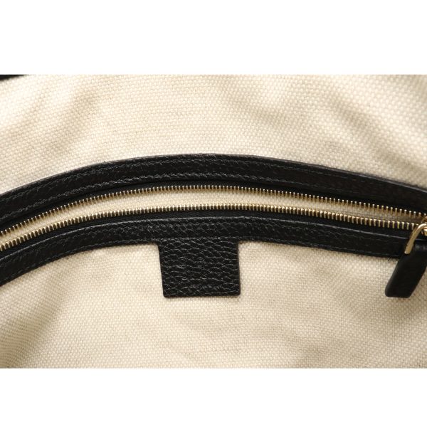 22080751 5 GUCCI Soho Fringe Leather Shoulder Bag Black