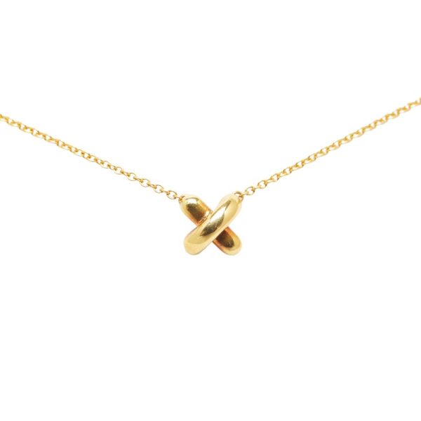 228 40544 1 Tiffany Signature Cross Necklace Gold Yellow Gold