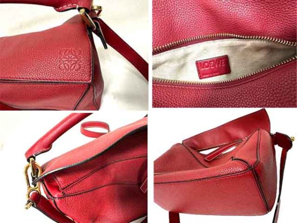 3 Loewe Puzzle Small Handbag Bag Leather Red