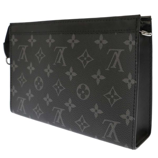 3 Louis Vuitton Shoulder Bag Monogram Eclipse Wallet Black