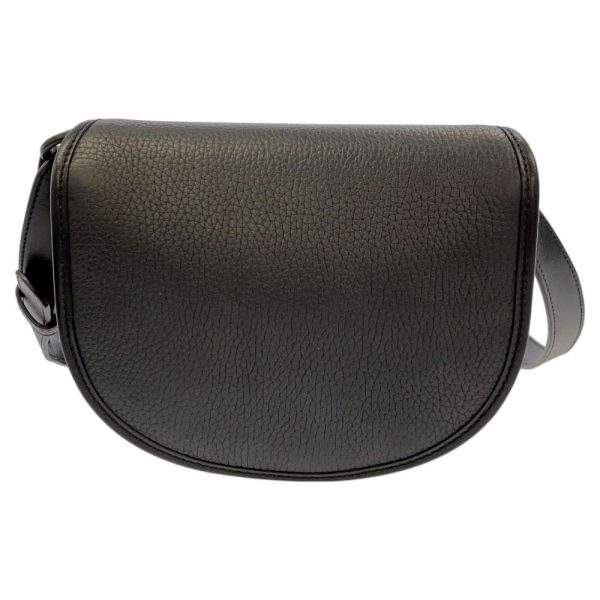 3 Christian Dior Shoulder Bag Gallop Leather Black