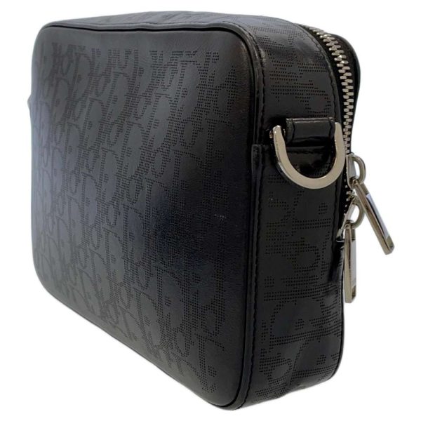 3 Christian Dior Shoulder Bag Leather 2way Clutch Bag Black