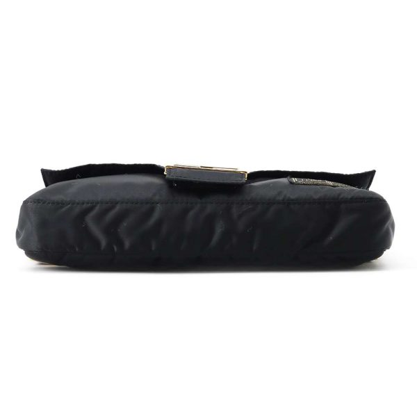 3 Fendi Body Bag Bucket Nylon Handbag Black