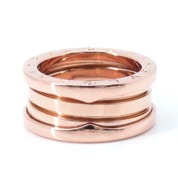 3 Bvlgari Ring B zero1 2 Bands K18pg Pink Gold Ring