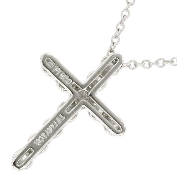 3 Tiffany Necklace Cross Small Diamond Pt950 Platinum