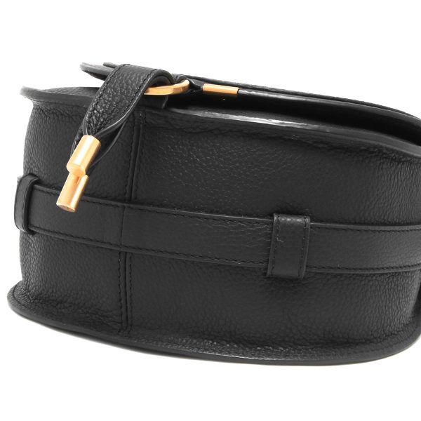 3 Chloe Crossbody Bag Marcie Small Grained Leather Black