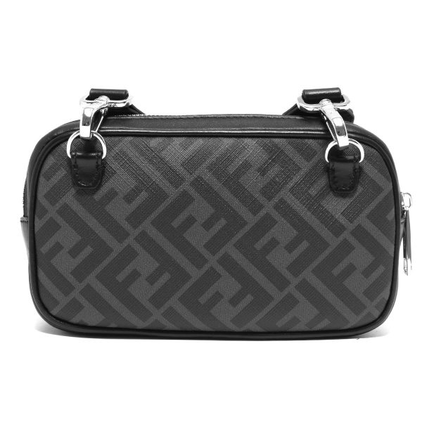 3 Fendi Shoulder Bag Camera Case Small Calf Leather Black