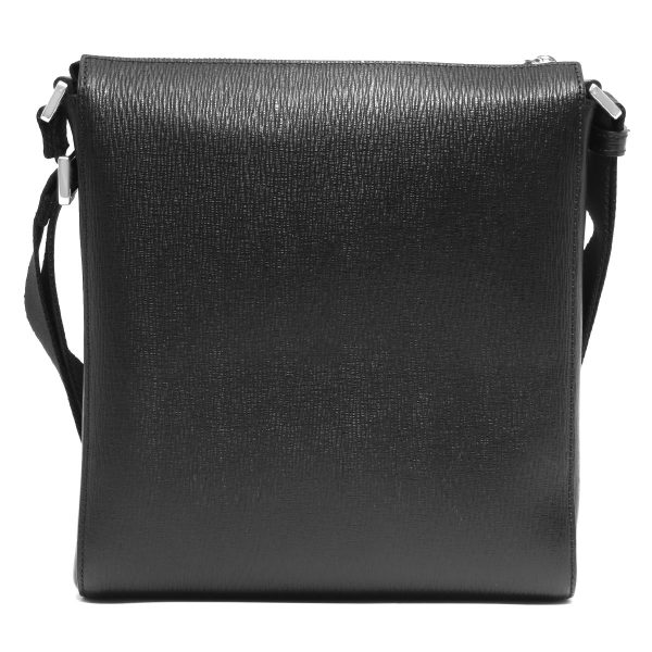 3 Salvatore Ferragamo Shoulder Bag Revival Genuine Leather Black