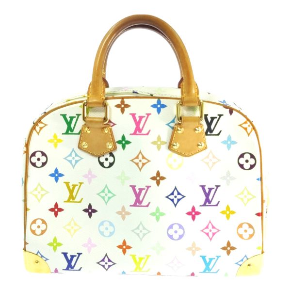 3 Louis Vuitton Monogram Multicolor Trouville Handbag Bag White
