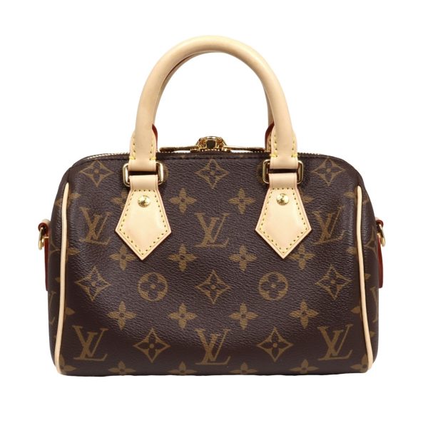 3 Louis Vuitton Speedy Bandouliere 20 Shoulder Bag Mini Beige
