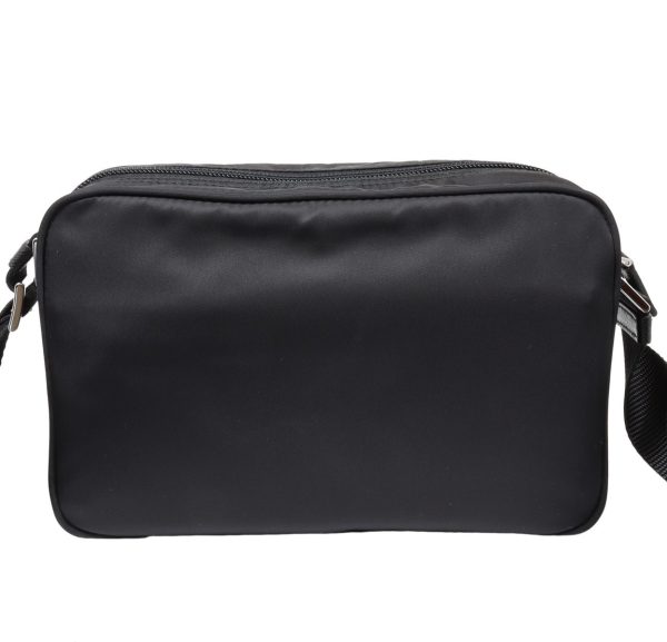 3 Prada Shoulder Bag Nylon Leather Black