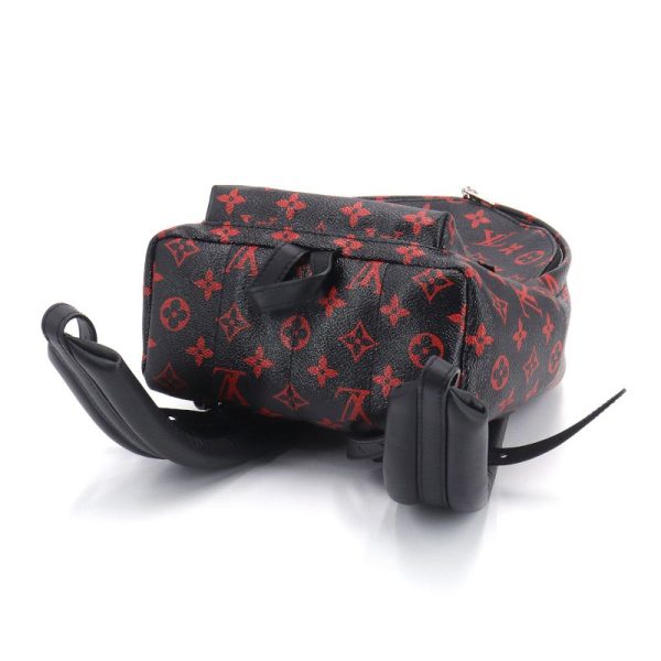 3 Louis Vuitton Palm Springs PM Monogram Anfleur Rouge Backpack BlackRed