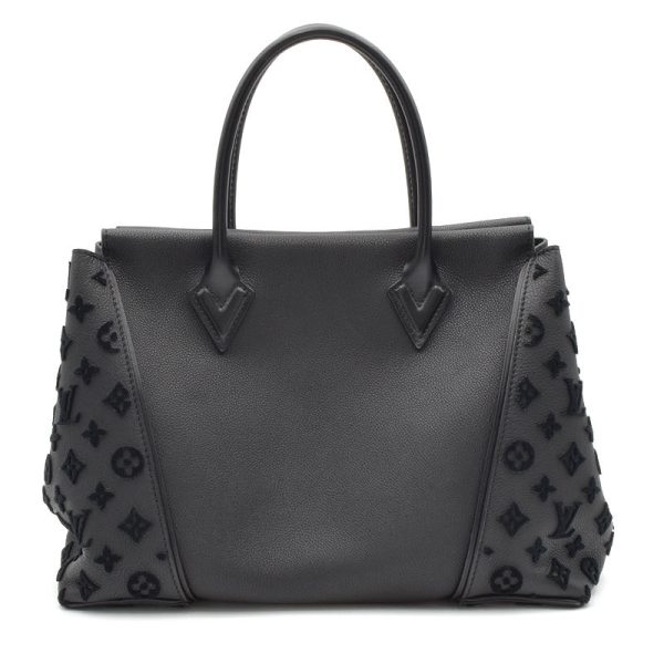 3 Louis Vuitton Tote W PM Calf Leather Tote Bag Noir Black