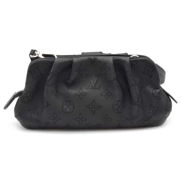 3 Louis Vuitton Scala Mini Mahina Leather Crossbody Bag Noir Black