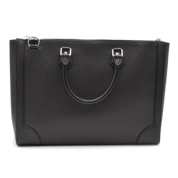 3 Louis Vuitton Slim Briefcase Taiga Leather Handbag Noir Black
