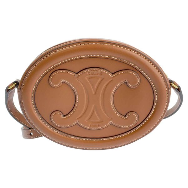 3 Celine Oval Purse Cuir Triomphe Crossbody Leather Tan