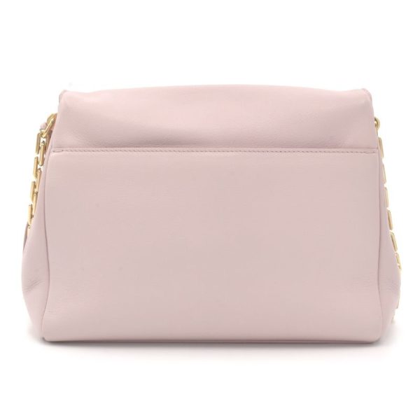 3 Christian Dior Chain Leather Shoulder Bag Pink