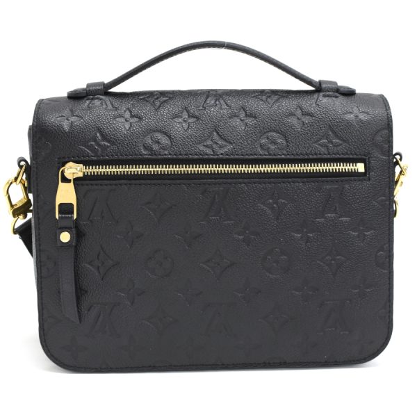 3 Louis Vuitton Pochette Metis MM 2way Handbag Noir Black