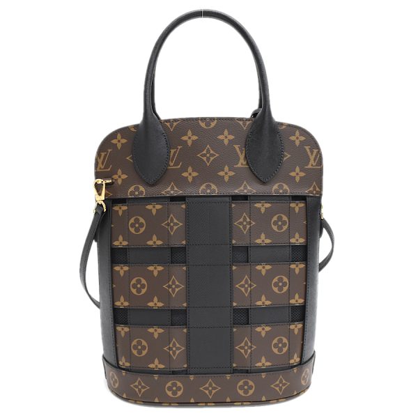 3 Louis Vuitton Tressage Tote Monogram Shoulder Bag Brown