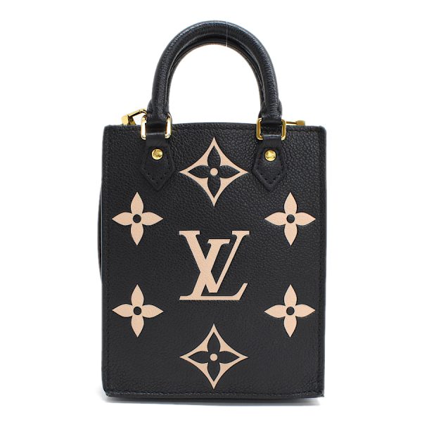 3 Louis Vuitton Petit Sac Plat Tote Shoulder Bag Monogram Empreinte Black