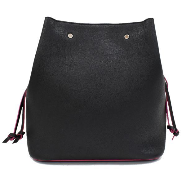 3 Louis Vuitton Lockme Bucket Shoulder Bag Leather Noir BlackPink