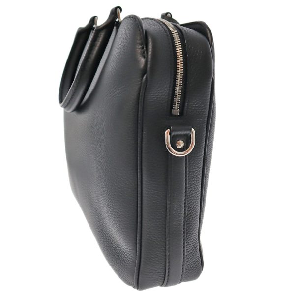 3 Louis Vuitton Armand Briefcase MM Taurillon Leather Tote Document Business Briefcase Handbag Black