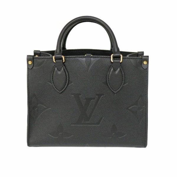 3 Louis Vuitton On the Go PM Tote Hand Shoulder 2way Bag Leather Black
