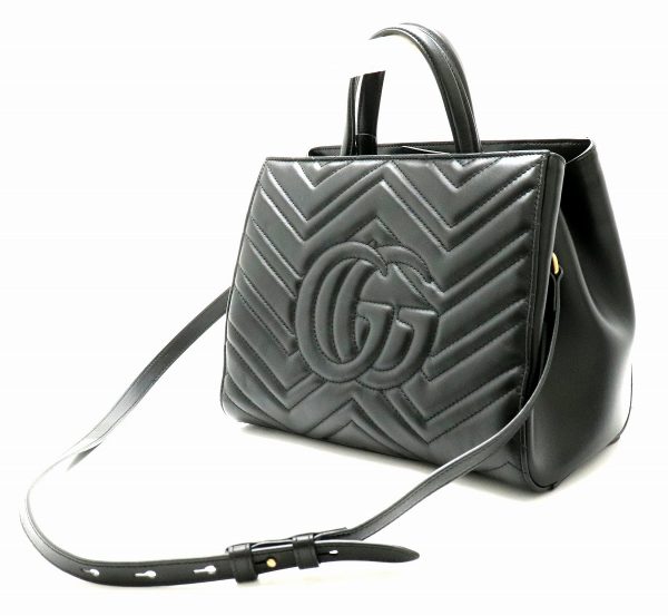 31811244 1 GUCCI GG Marmont Quilted Leather Shoulder Bag Black