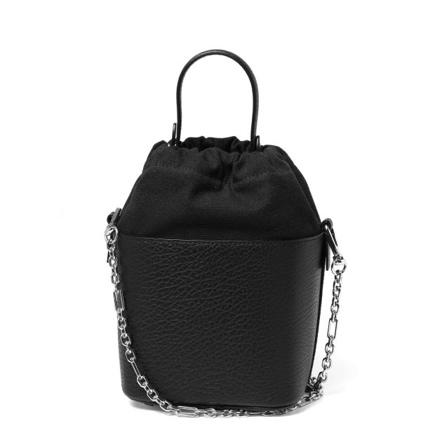 31863 2 Maison Margiela Bag for Women Line 11 Shoulder Bucket Bag Small 5AC Black