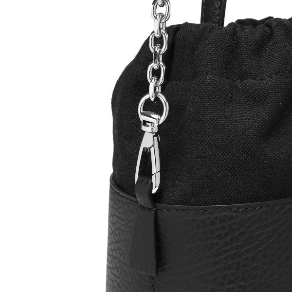 31863 4 Maison Margiela Bag for Women Line 11 Shoulder Bucket Bag Small 5AC Black
