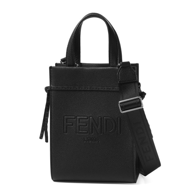 32385 0 FENDI Mens AMAC F0GXN Tote Bag Shoulder Handbag Small Black