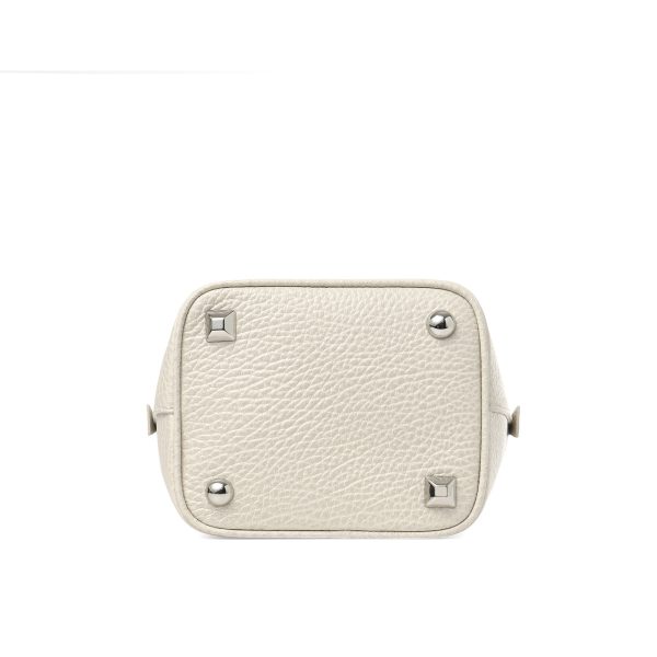32448 3 Maison Margiela Shoulder Bucket Bag for Women Line 11 Small 5AC White