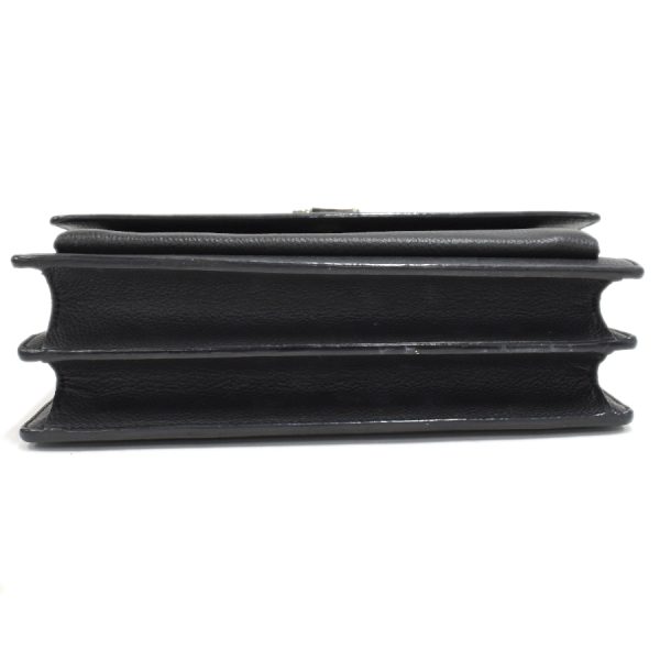 4 Saint Laurent Medium Shoulder Bag Clutch Bag Leather Black