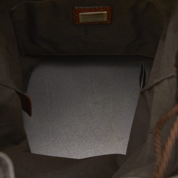4 Fendi Zucca Bucket Handbag Shoulder Bag BrownBlack