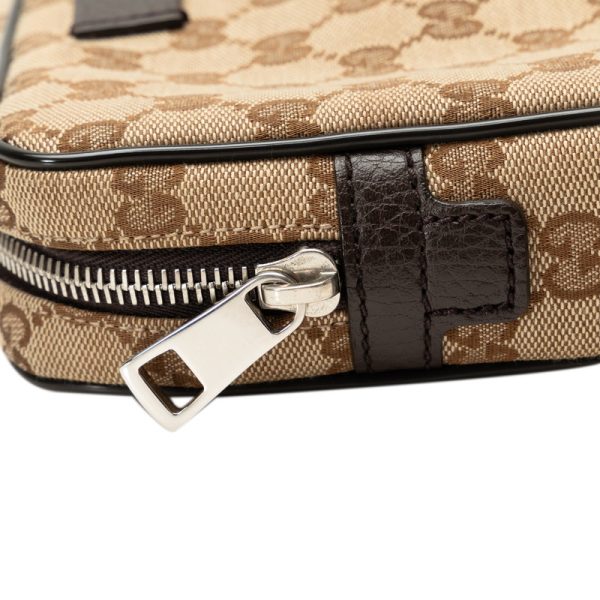 4 Gucci GG Canvas Body Bag Waist Bag BeigeBrown