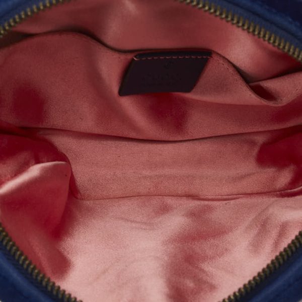 4 Gucci GG Marmont Quilted Waist Bag Belt Bag Navy