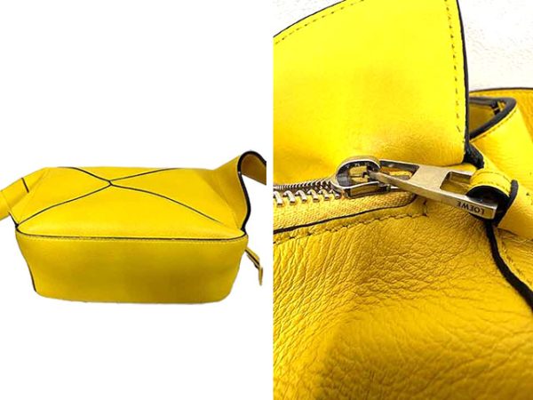 4 Loewe Puzzle Bum Bag Small Leather Body Bag Yellow