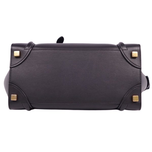 4 Celine Handbag Micro Luggage Calf Leather Black