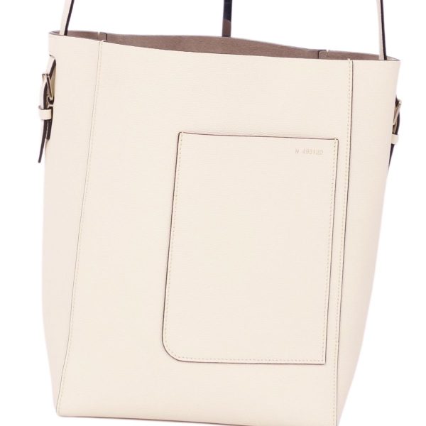 4 Valextra Bucket Bag Medium Tote Bag Leather Ivory