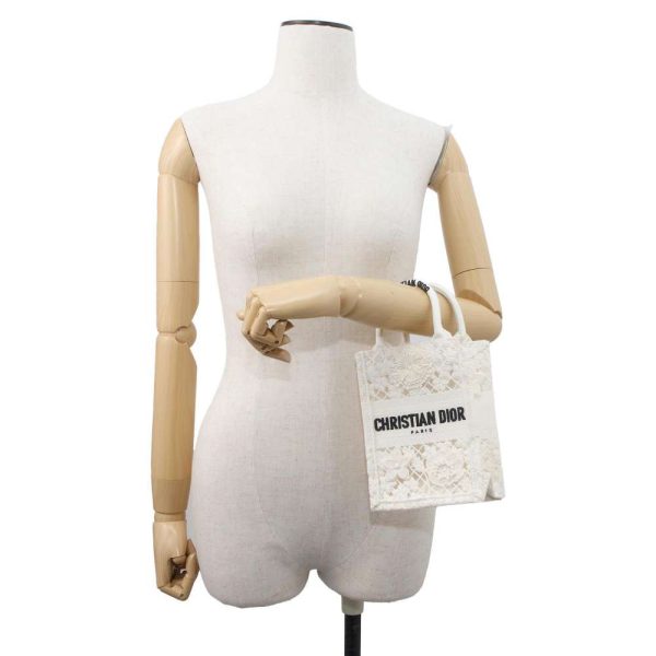 4 Christian Dior Tote Bag Book Tote Mini Shoulder Bag White