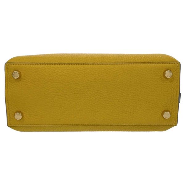 4 Fendi Handbag Peekaboo Mini Shoulder Bag Yellow