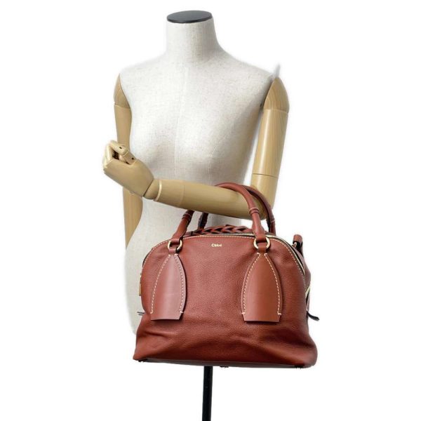 4 Chloe Handbag Dahlia Medium Leather Shoulder Bag Brown