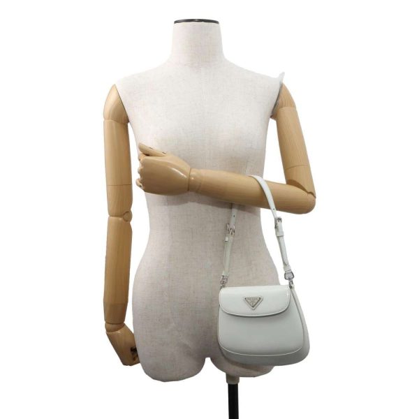 4 Prada Handbag Leather Shoulder Bag Mini Bag White